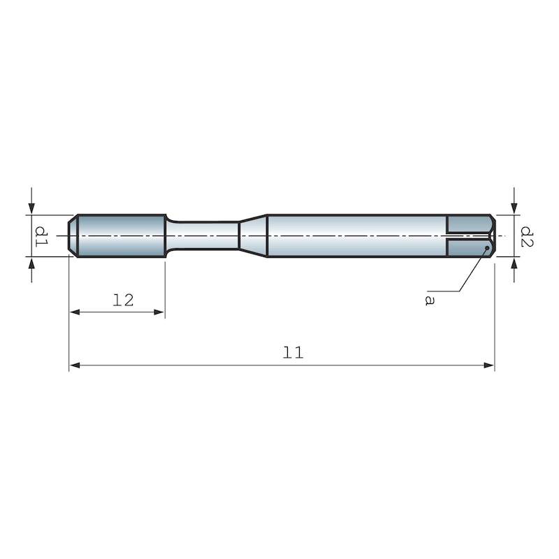 Maschio a macchina Speedtap 4.0-Uni/Inox, scanalatura dritta Per filettatura di tubi Whitworth DIN ISO 228 - 2