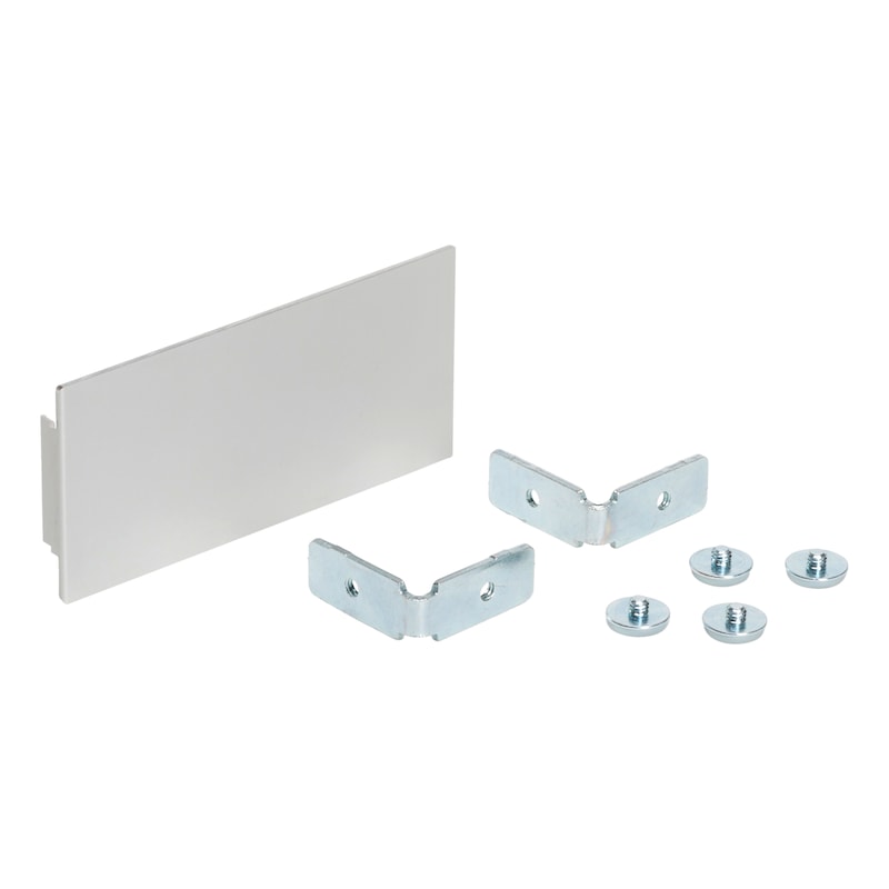 Endkappen-Set für Schiebetürbeschlag-Set REDOSLIDE Z100-G, zu Aluminium-Clip-Blende
