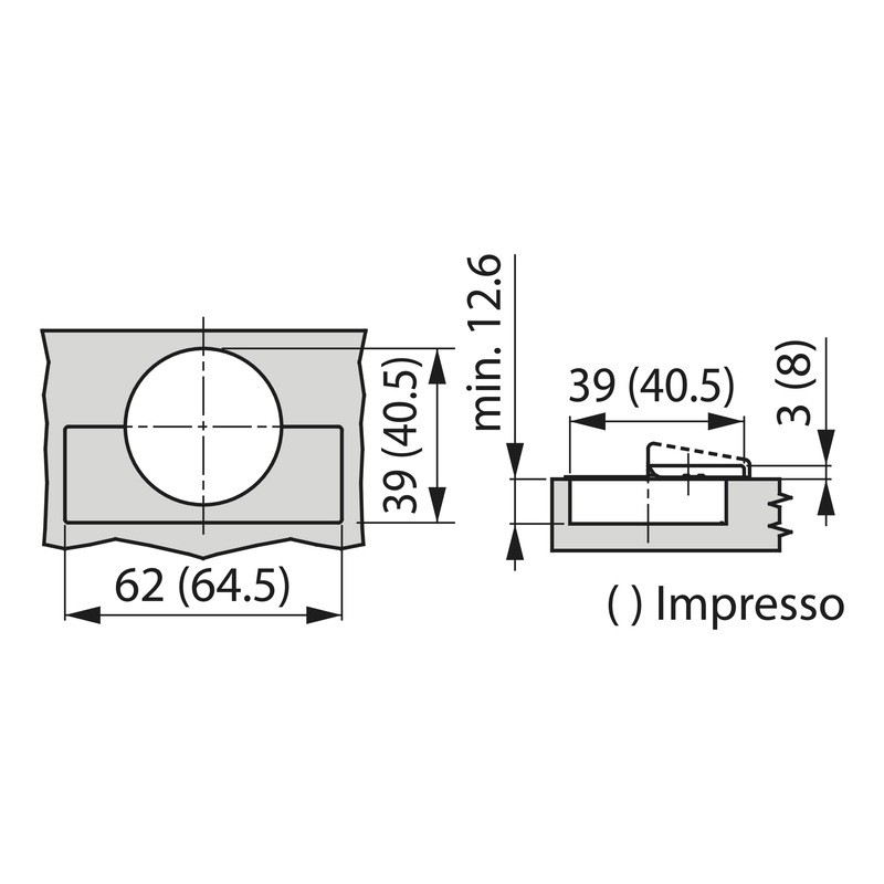 Concealed hinge, TIOMOS Impresso 120 - HNGE-T-IMPRESSO-120-GB-BP-C03