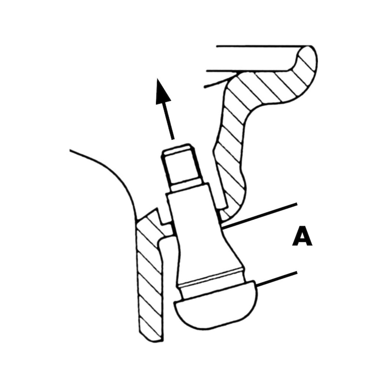Passenger car rubber valve, Snap-In - TYRVLVE-TR414-RUBBER-11,3X48,5MM