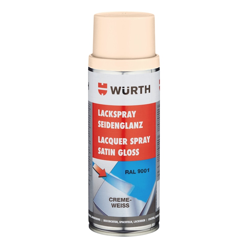 Vernice spray, aspetto lucido setoso - VERNICE-SPRAY-R9001-BCO-CREMA-SAT-400ML
