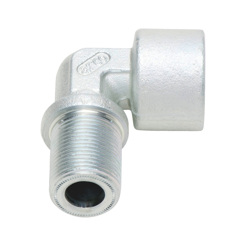 Female thread angle screw-in connection piece For pneumatic brake systems