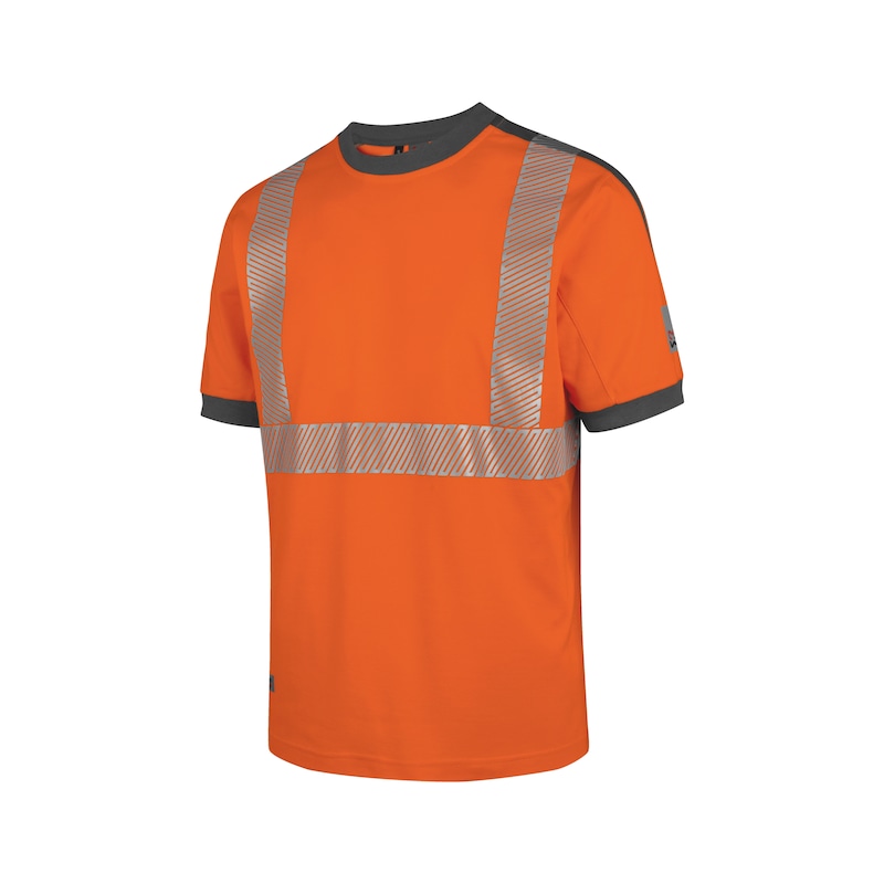 T-shirt haute visibilité fluo, classe&nbsp;2 - TEE-SHIRT HV NEON ORANGE/ANTHRACITE M