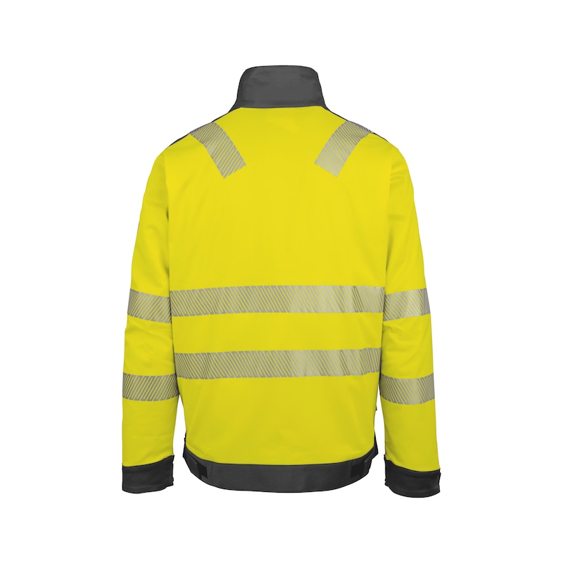 Neon high-visibility jacket, class 3 - WORK JACKET NEON YELLOW/GREY 3XL