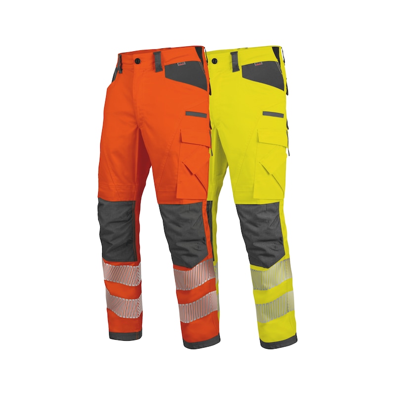 Neon high-visibility trousers, class 2