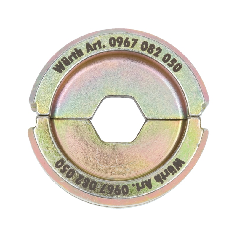 Half-shell hexagon crimping insert - CRMPINRT-F.HEX-120SMM