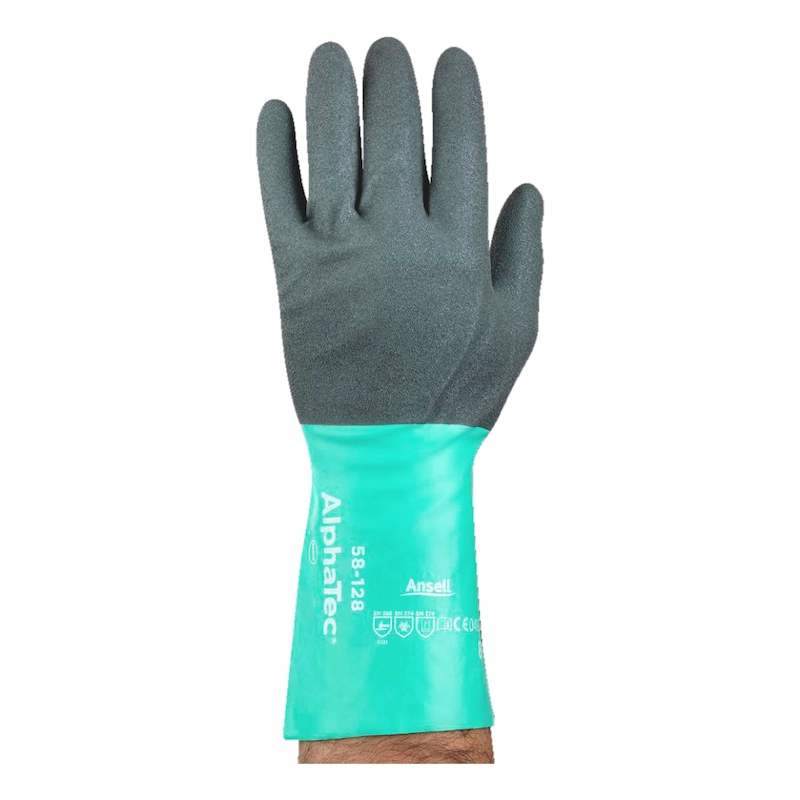 Chemical protective glove - PROTGLOV-ANSELL-ALPHATEC-58-128-SZ11