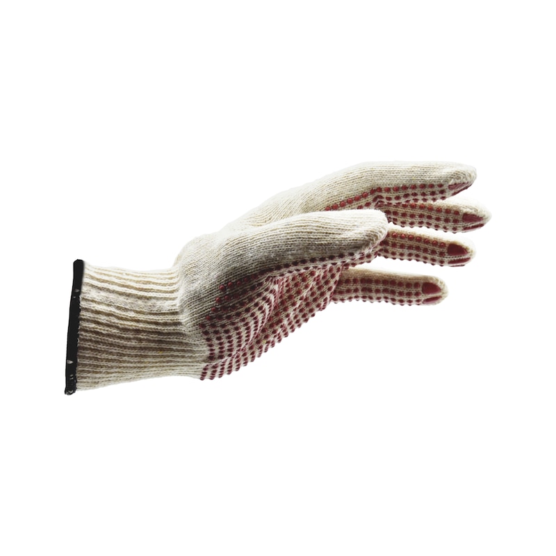 Protective glove Eco Knit W/PVC dot - PROTGLOV-KNIT-ECN-PVC-WHITE/RED-SZ10
