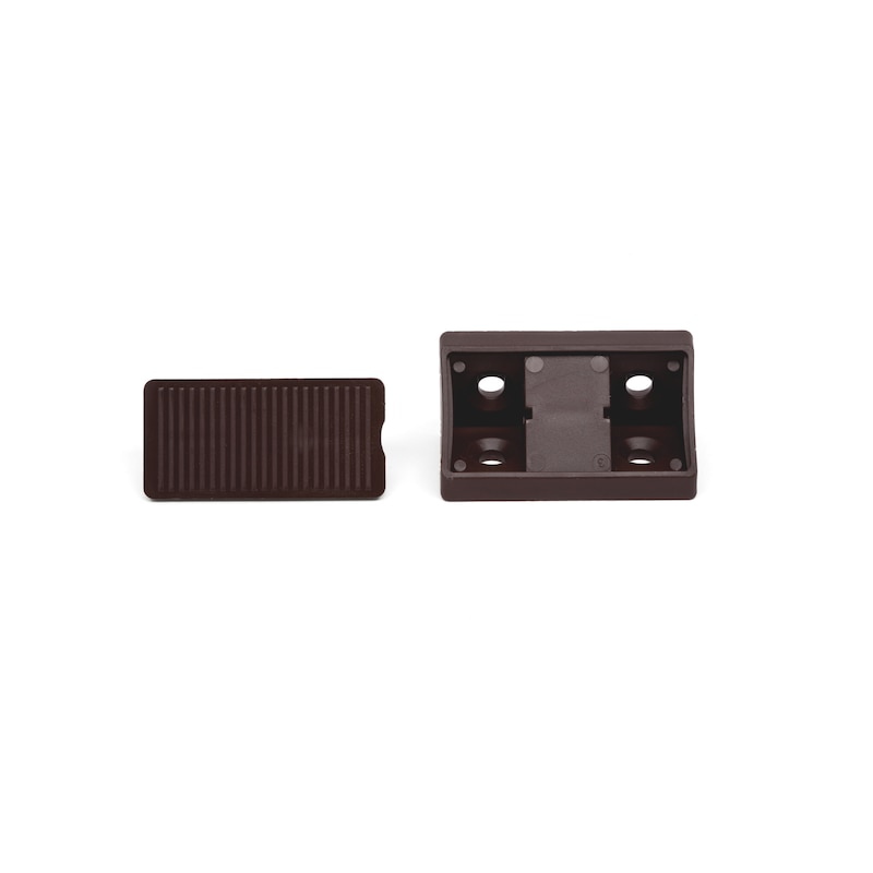 Corner joint with cover - CRNCON-FRNCNST-PLA-TAP-DARKBROWN