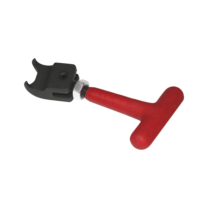 T-handle extraction tool For Henn clamps, swivelling