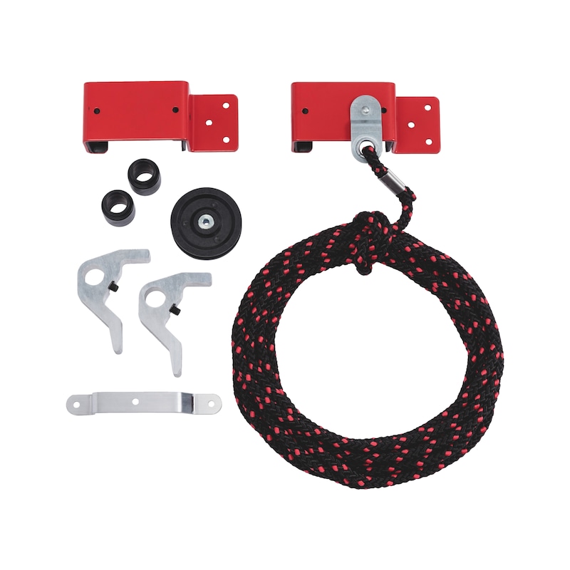 Cable pull set For aluminium rope-operated ladders