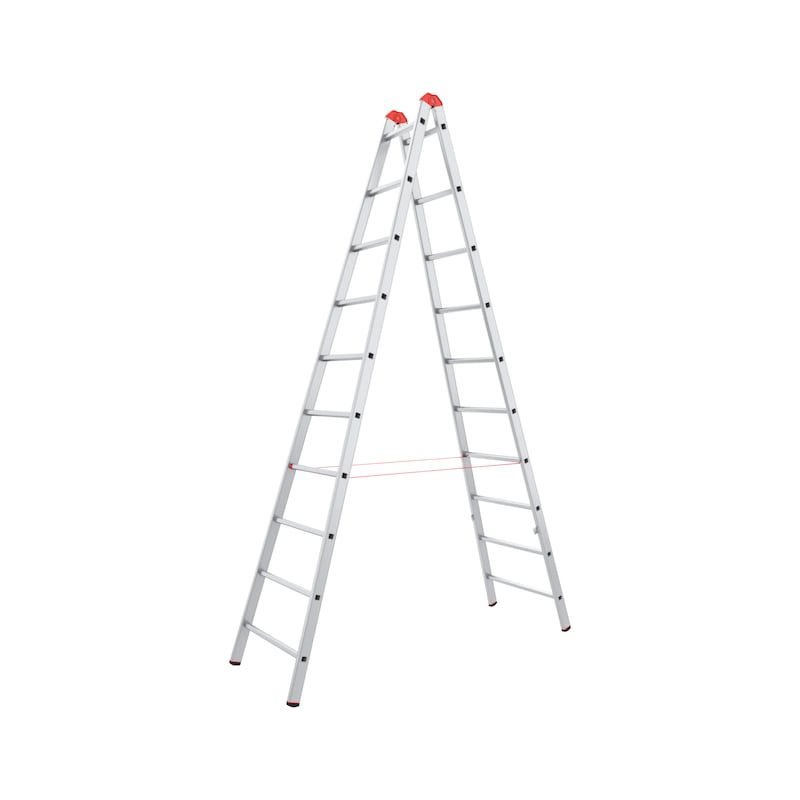 Hliníkový dvojitý rebrík so stupňami - REBRIK-ALU-2X10STUP.