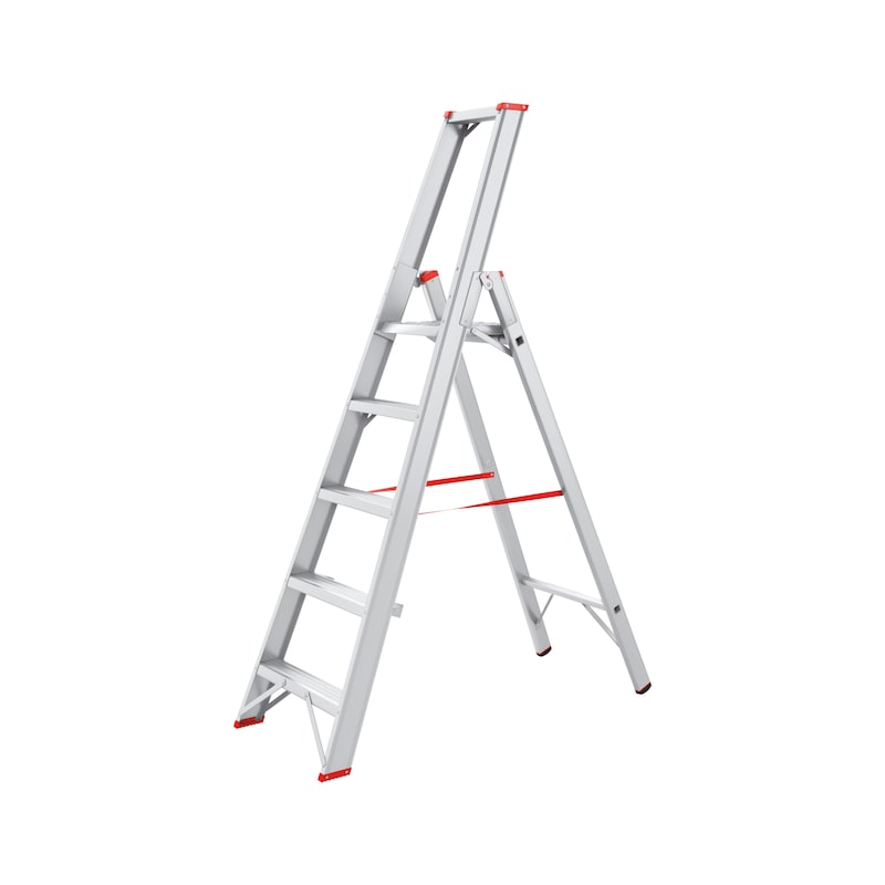 Aluminium staande ladder met platform - 1