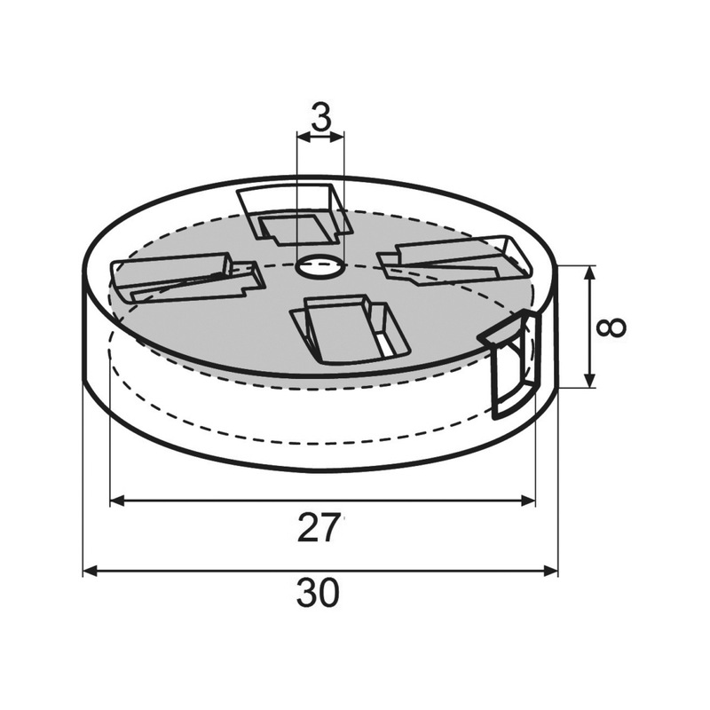 Module de base de patin de meuble Avec dispositif de mise à niveau, à visser sur les meubles en bois - 2