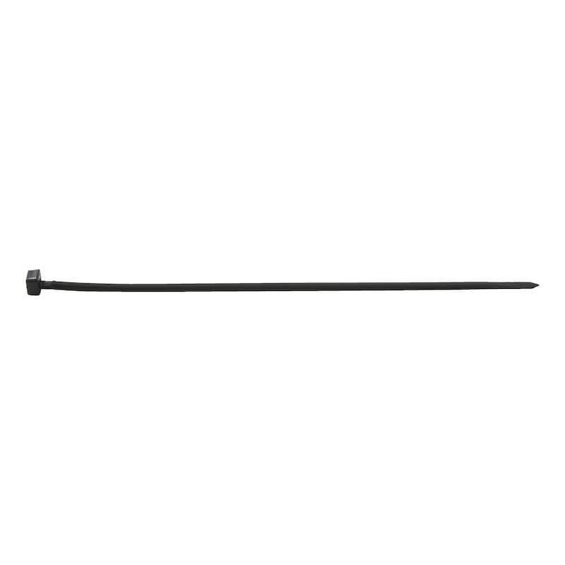 Cable tie for single-hole mounting With moulded, moveable locking head to allow the cable tie to be inserted at a 90° angle - CBLTIE-PLA-WEATHERPROOF-BLCK-3,4X206MM