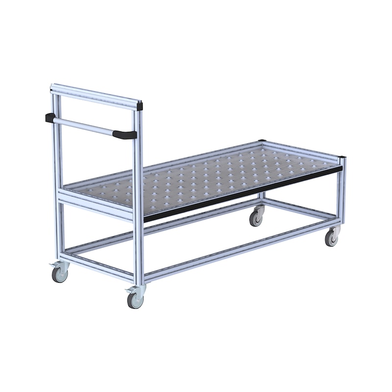 Picking trolley with ball castors