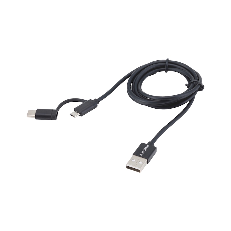 Data and charging cable 2-in-1 Micro USB and USB Type-C/USB Type-A - 1