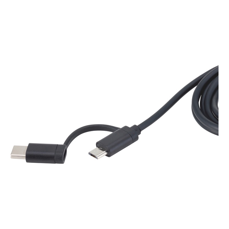 Data and charging cable 2-in-1 Micro USB and USB Type-C/USB Type-A - CHRCBL-F.MICROUSB-120CM