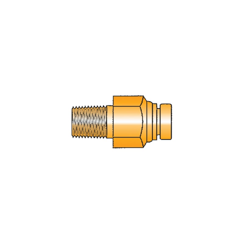 Push-In straight connector w. NPTF male thr. brass - 2