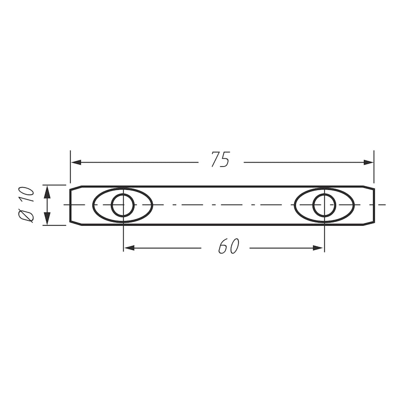 Double bolt for furniture connector SL 15 - 2