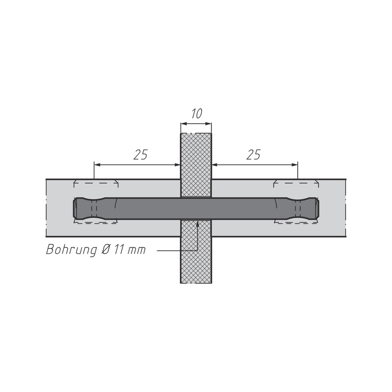 Doppelbolzen für Möbel-Verbinder SL 15 - 4