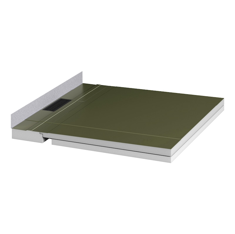 Flat line-drainage shower board - 1