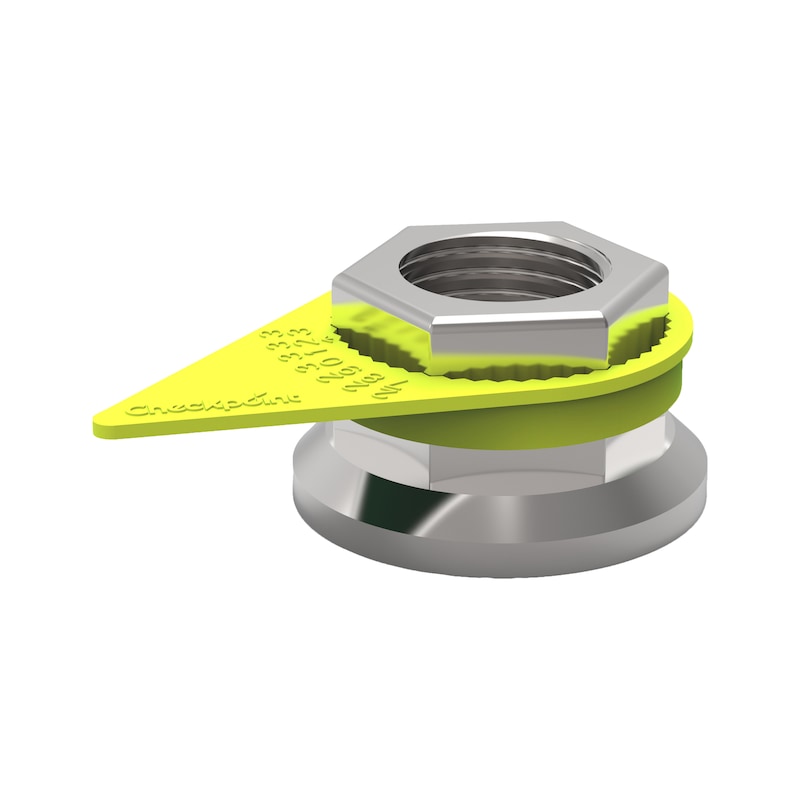 Checkpoint® Wheel Nut Indicator - SAFEDETR-YELLOW-FLUORES-W44MM-WS30MM