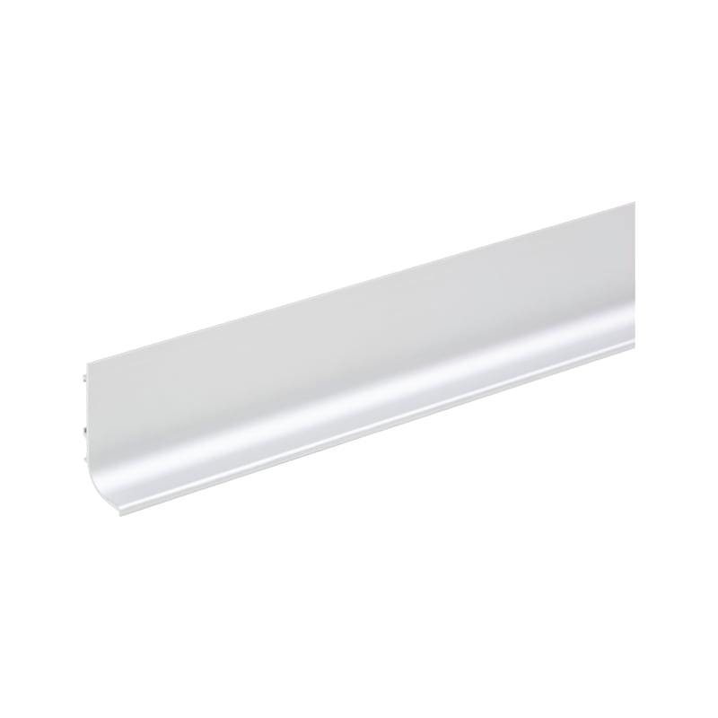 Aluminium recessed handle, L shape, horizontal For units without handles on the front - 1