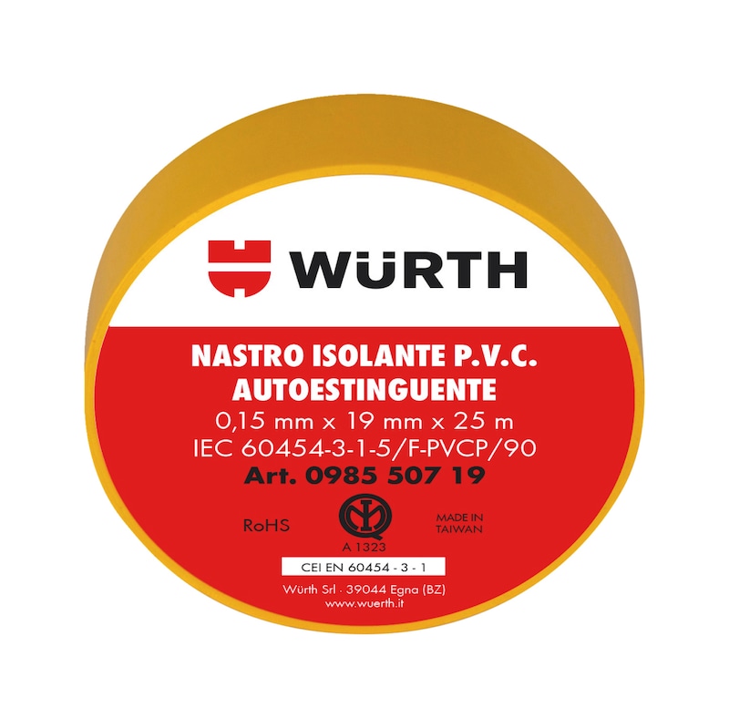 Nastro isolante HIGH QUALITY - NASTRO ISOL.PVC IMQ GIALLO  19MMX25M
