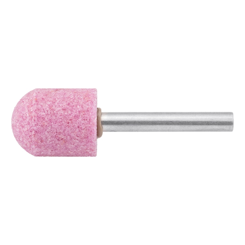 特种熔融氧化铝打磨头，粉色 - 圆柱球体刚玉磨头-S6MM-D20-WL25MM