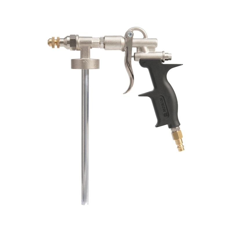 Undercoating spray gun For applying gravel guard and undercoating products containing solvents - UBSSPRGUN-R1/4IN-BOTTLE-1LTR