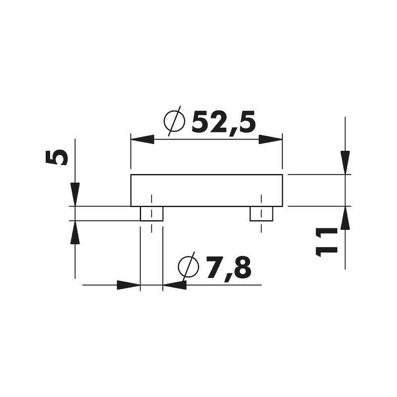 Türdrücker ZD 33 Rosettengarnitur - 3