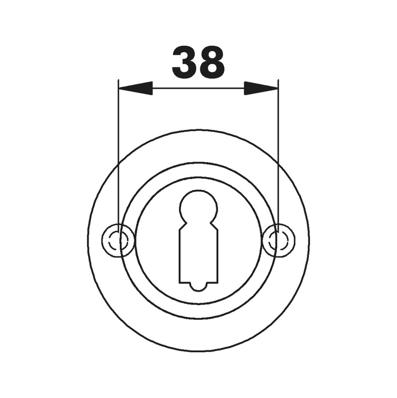Türdrücker ZD 33 Rosettengarnitur - TD-ZD33-ROS-BB-(CR)-POL-(A2-OPTIK)