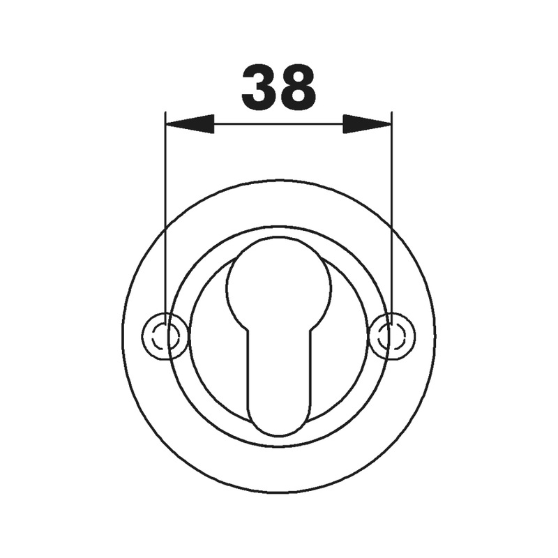 Türdrücker ZD 33 Rosettengarnitur - TD-ZD33-ROS-PZ-(CR)-POL-(A2-OPTIK)