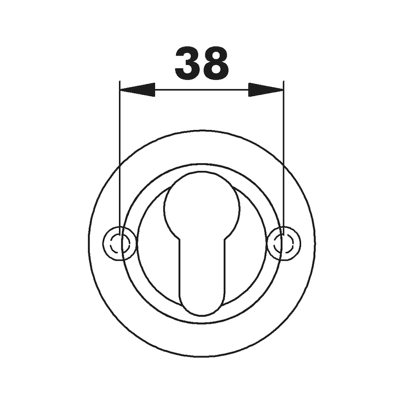 Türdrücker ZD 34 Rosettengarnitur - TD-ZD34-WE-ROS-PZ-R-(CR)-(A2-OPTIK)