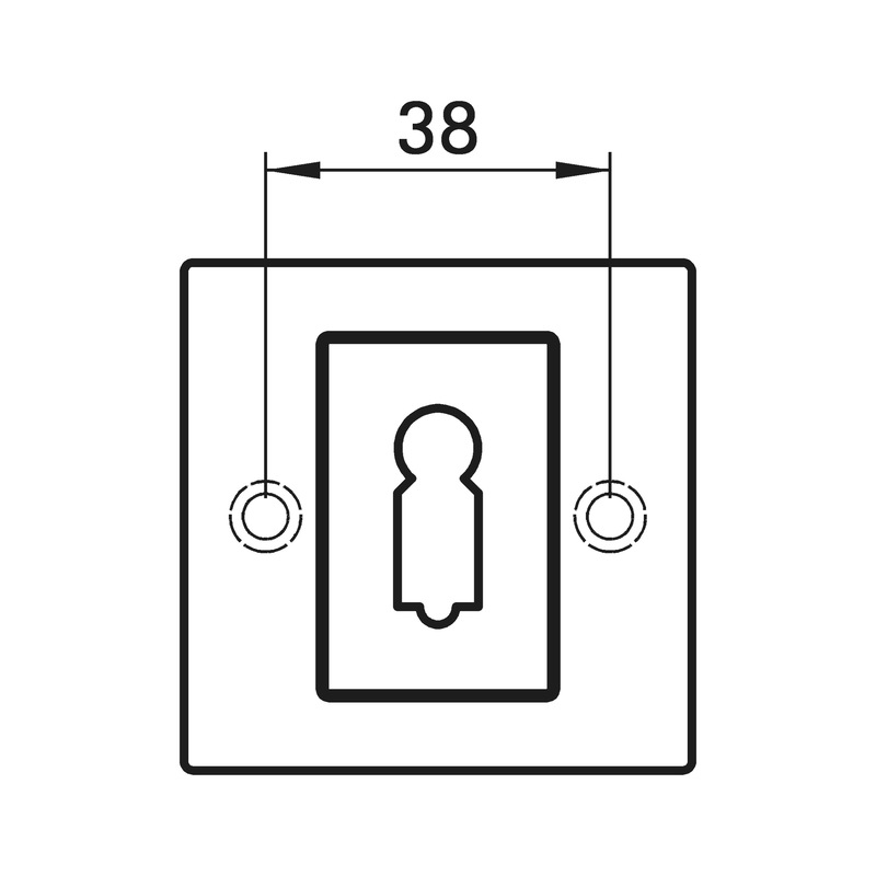 Dverová kľučka Rozetové kovanie ZD 40 - KLUCKA DVER. ZD 40 BB (CR) (A2 OPTIK)