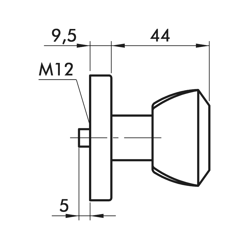 Türdrücker ZD 40 Rosettengarnitur - TD-ZD40-WE-ROS-PZ-L-(CR)-(A2-OPTIK)