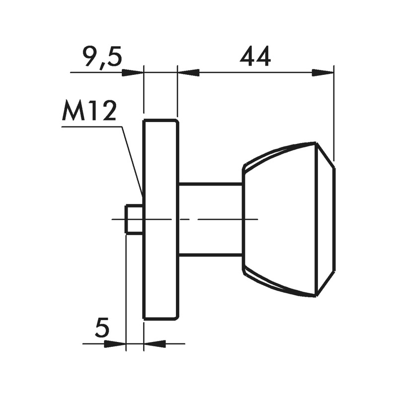 Türdrücker ZD 45 Rosettengarnitur - TD-ZD-45-WE-ROS-PZ-R-(NI)-MATT