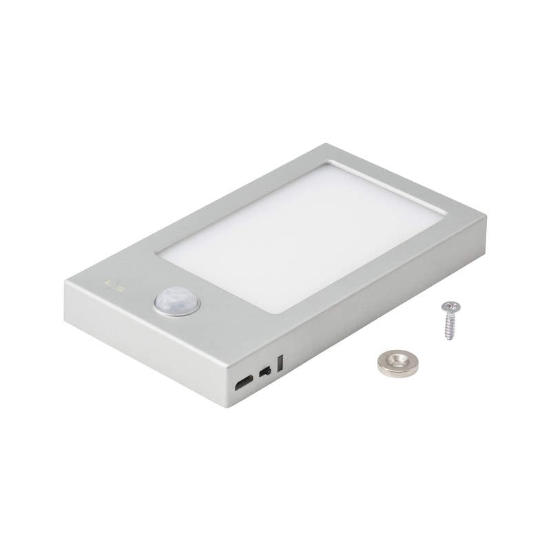 LED sensor light SL-12-2 Made of plastic, with lithium-ion battery for cabinets, shelves and display cases - SENSOLGHT-LED-(SL-12-2)
