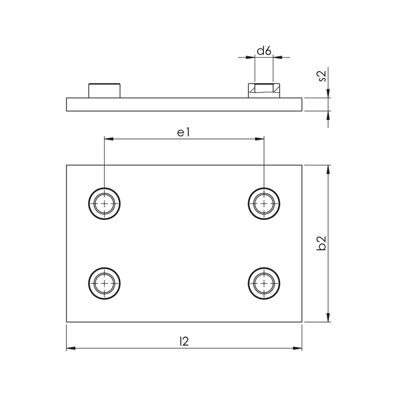 Schweißplatte DIN 3015-2, doppelte Ausführung (S), W.TEC-Serie - 2