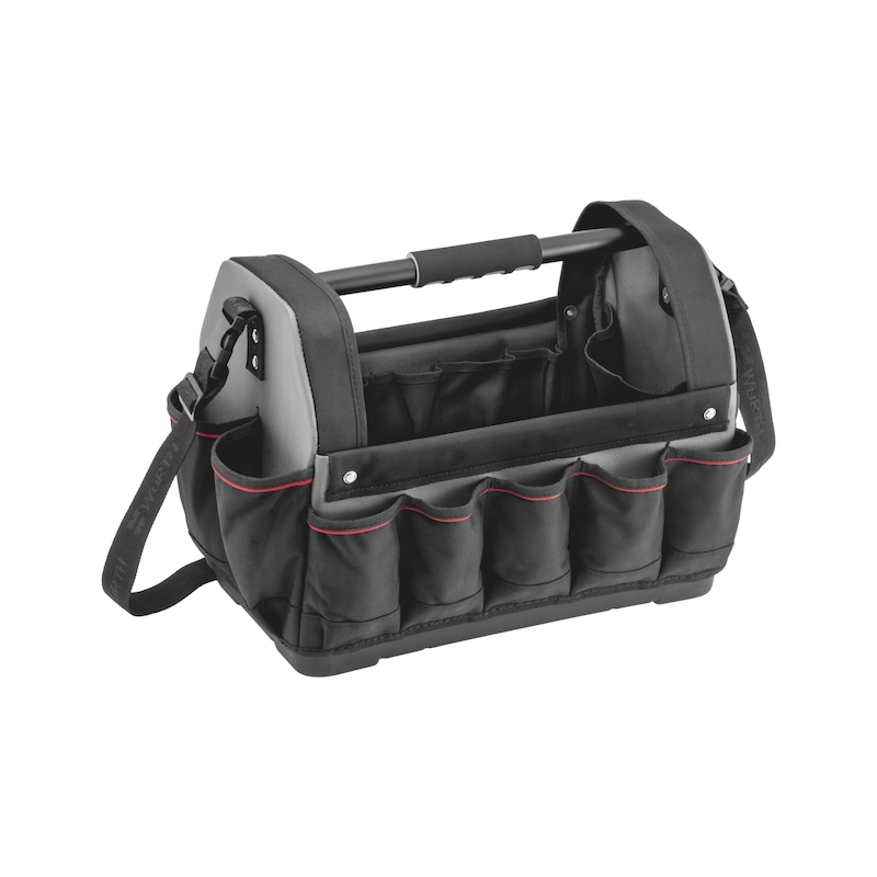 Tool bag, open, with plastic base - TLBG-PLABTM-EMPTY-OPEN-440X250X360MM