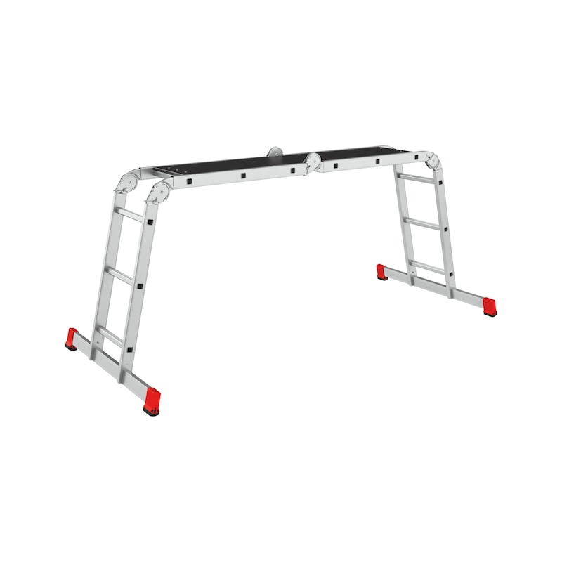 Multipurpose aluminium ladder - MULTIPURPLDR-PLTFORM-ALU-4X3RUNGS