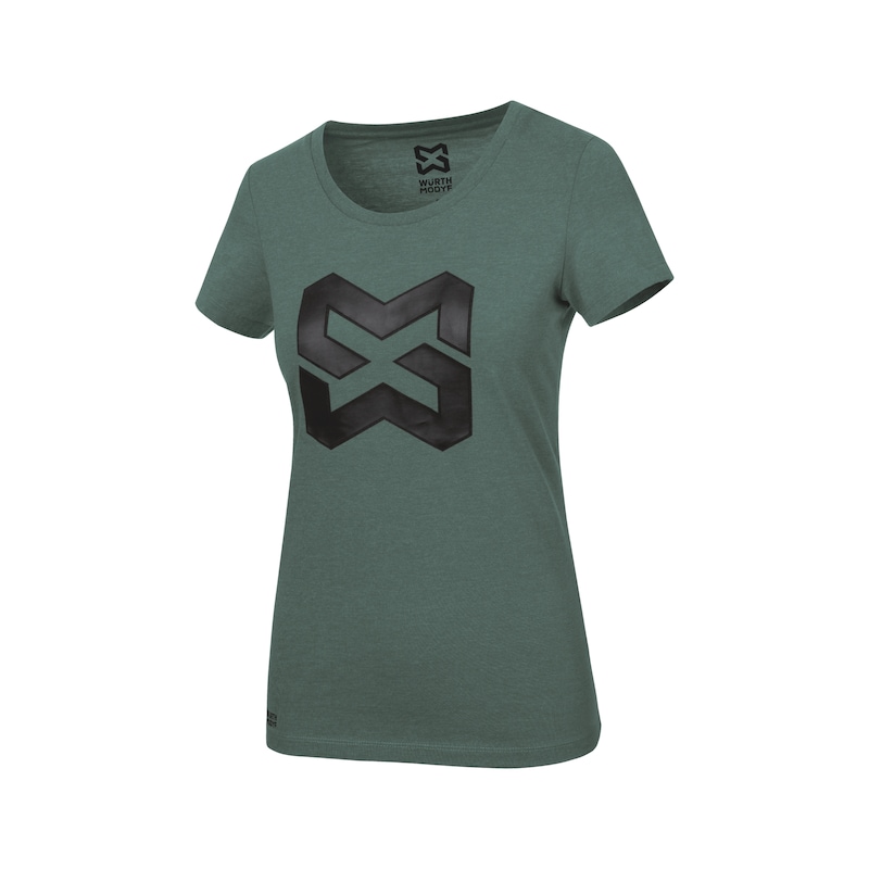 Arbeits T-Shirt Logo IV Damen - T-SHIRT LOGO IV DAMEN GRUEN XS