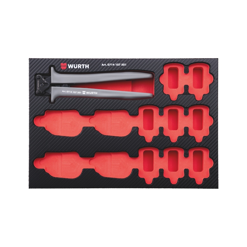 System insert, foam 4.4.1 with long crimping tool grip - CRMPPLRS-LONG-(CHANGEABLE HEADS)-1PCS