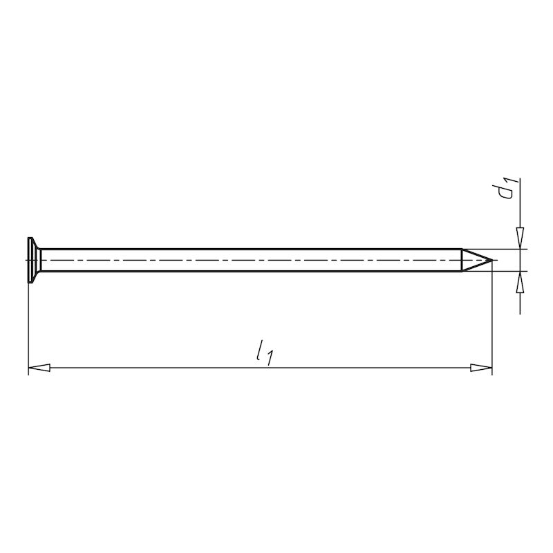 Drahtstift DIN 1151, Stahl, verzinkt (ZN) - 2