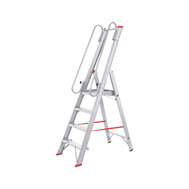 Lightweight platform ladder With long handrails and large platform - 1