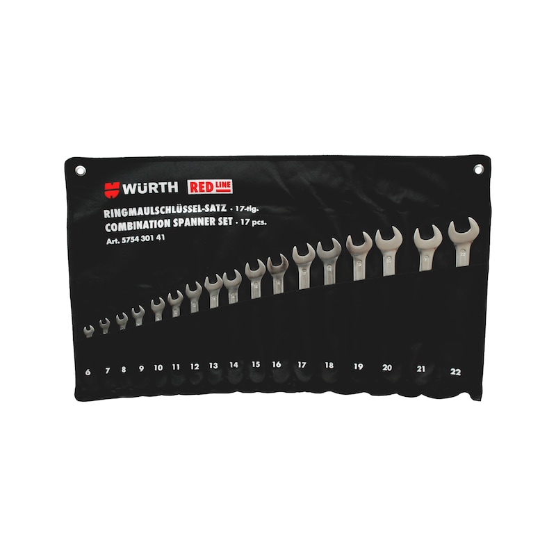 Combination wrench set metric short 17 Pieces - COMBIWRNCH-SORT-SHORT-(WS6-22)-17PCS