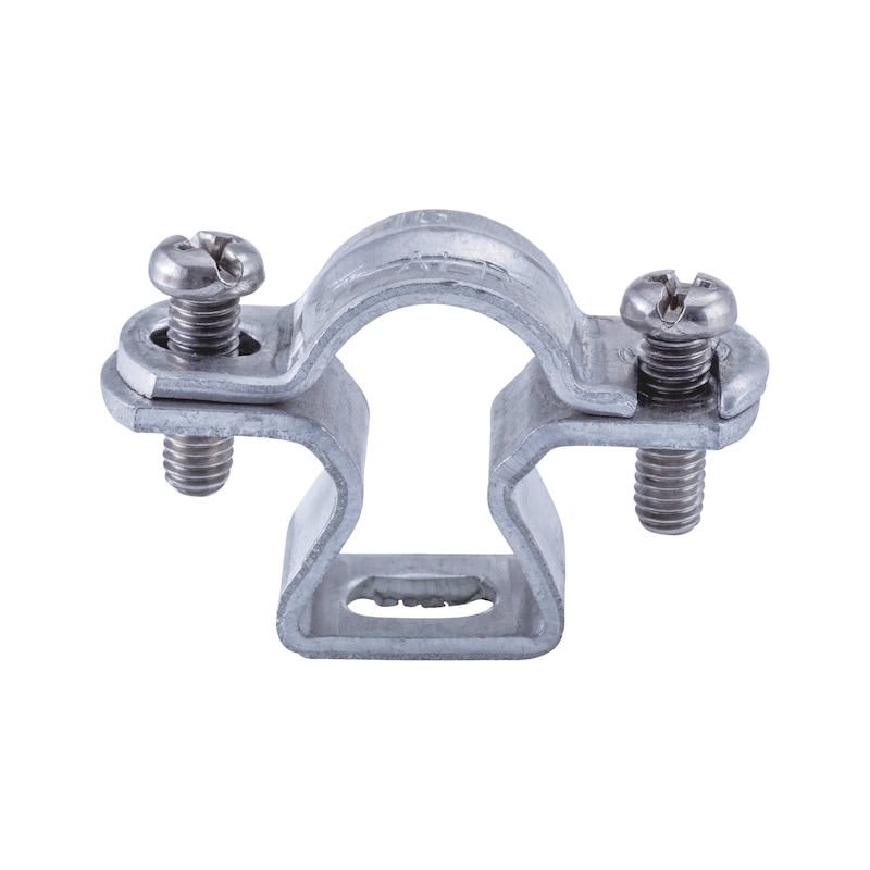 Pipe spacer clip, aluminium
