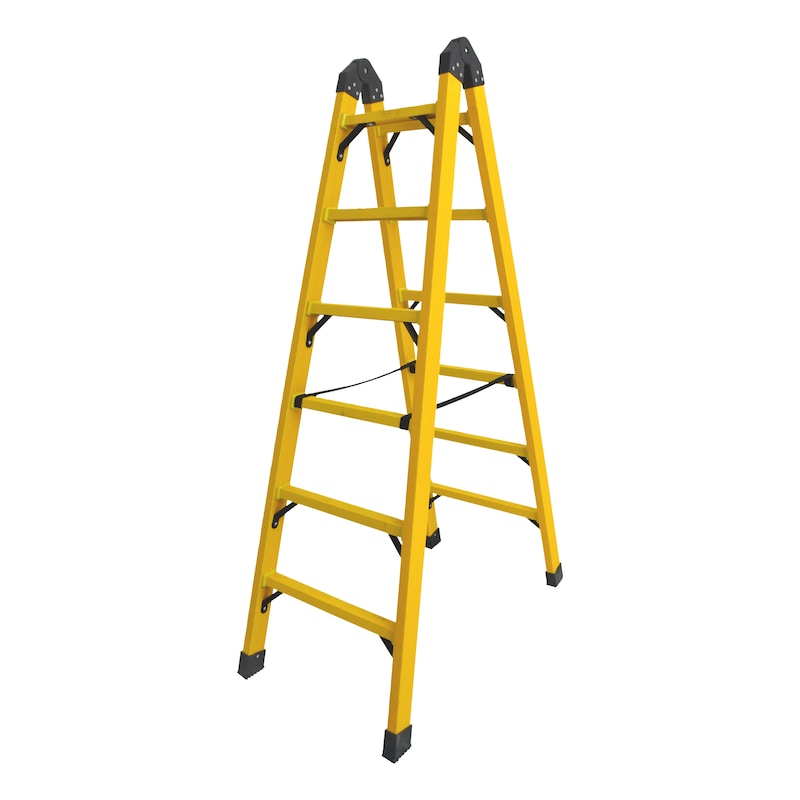 Electric runged ladder - STANDLDR-FIBREGLASS-2X6RUNGS
