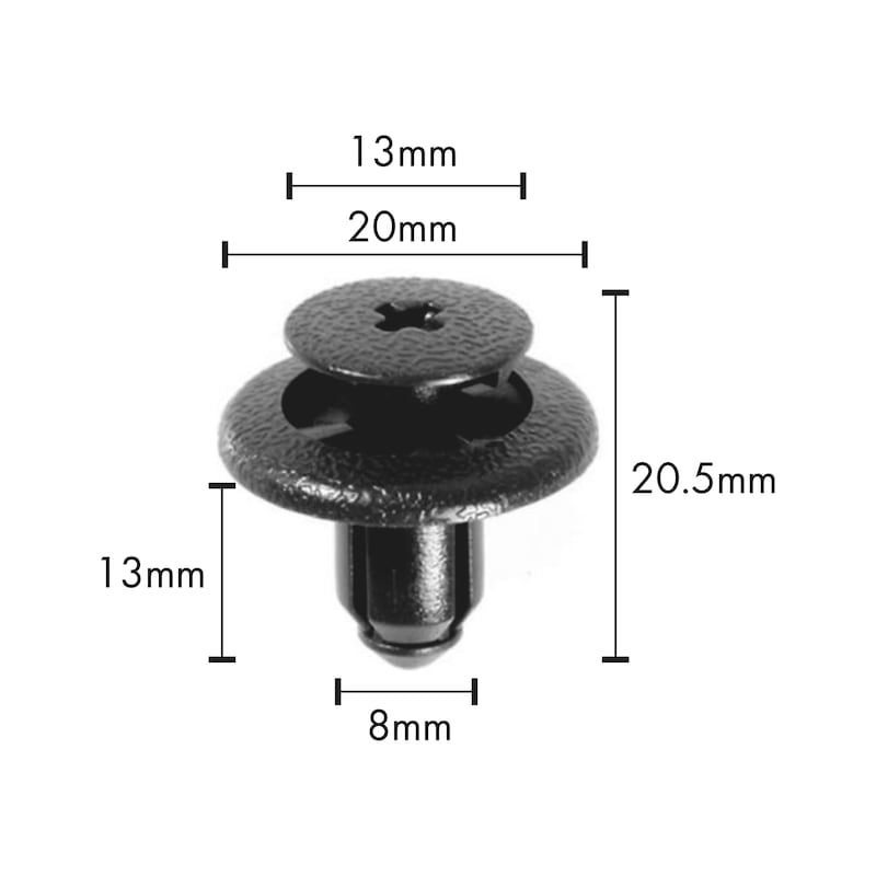 Push-in rivet, type S - MP-SUBARU-TRNCLPMDGRD1-59122FA010